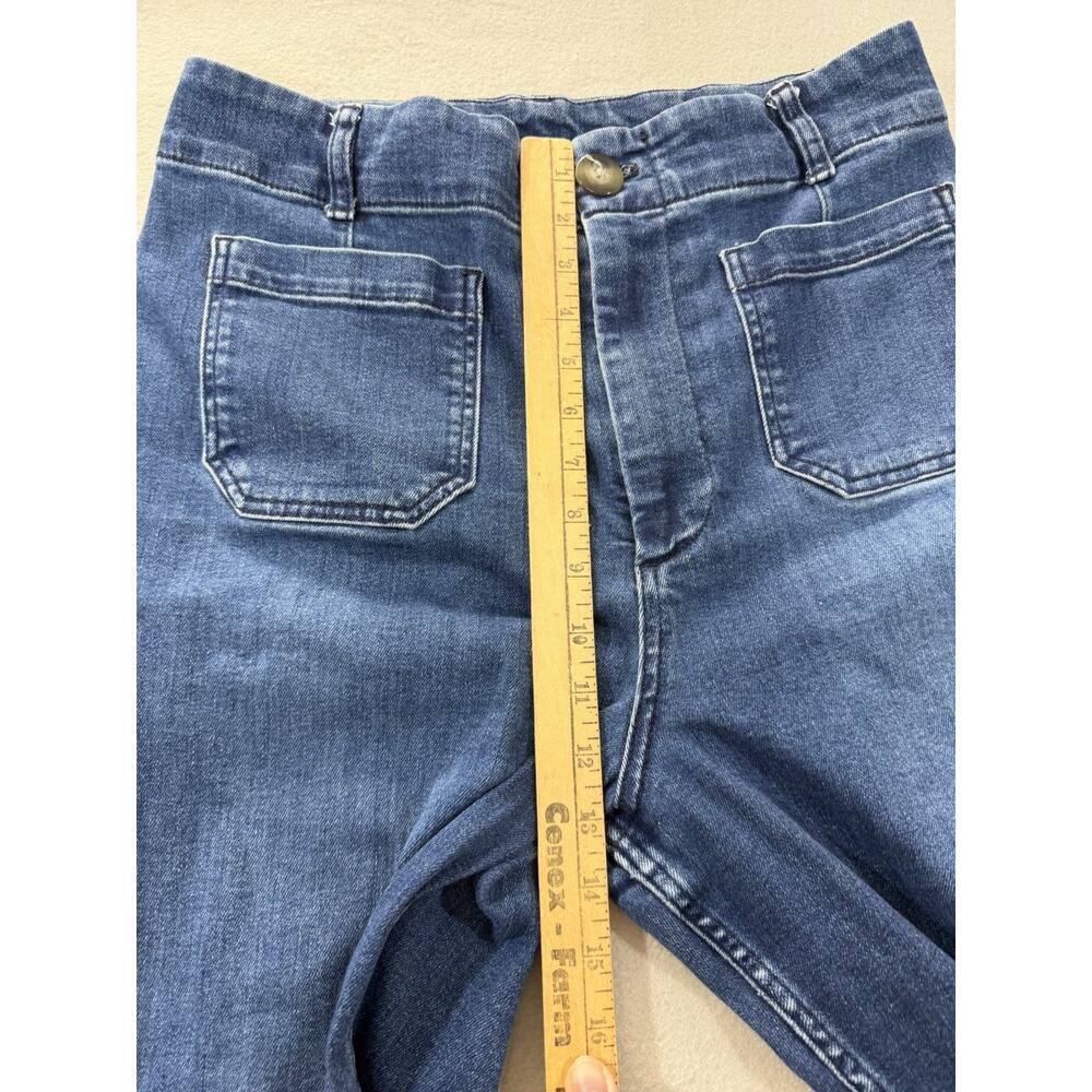 Pilcro The Skipper Jeans Womens 32 Anthropologie High Rise Wide Leg Patch Pocket - Picture 4 of 13